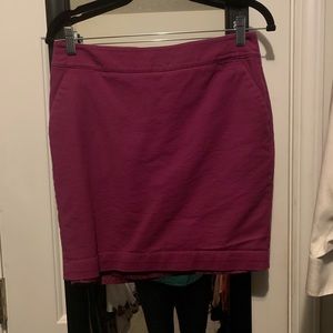 Purple pencil skirt with pockets